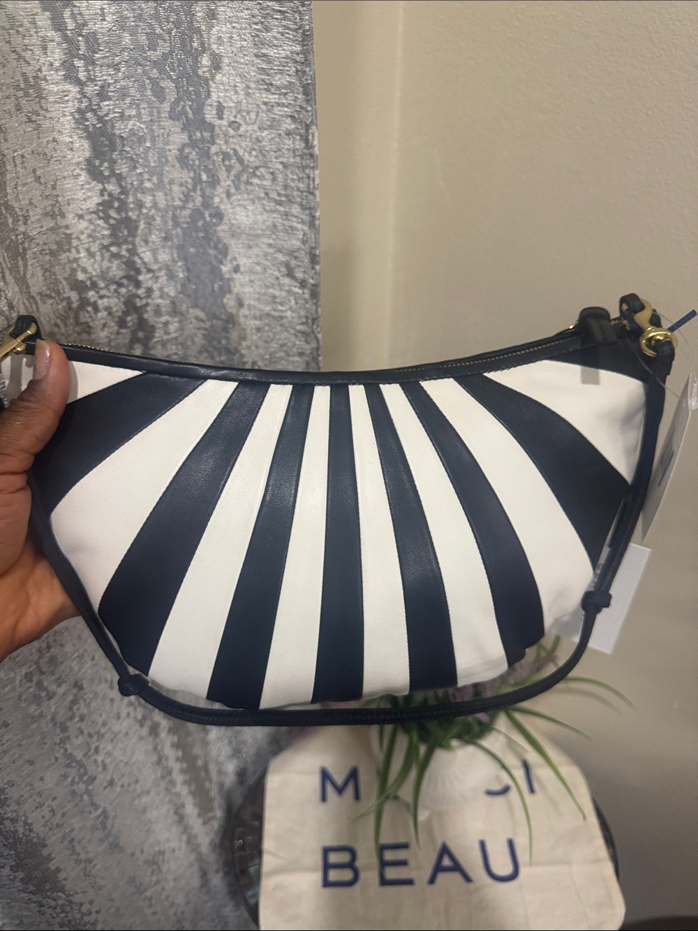 Clare  V. Lune Black and White Shoulder Bag
Clare V